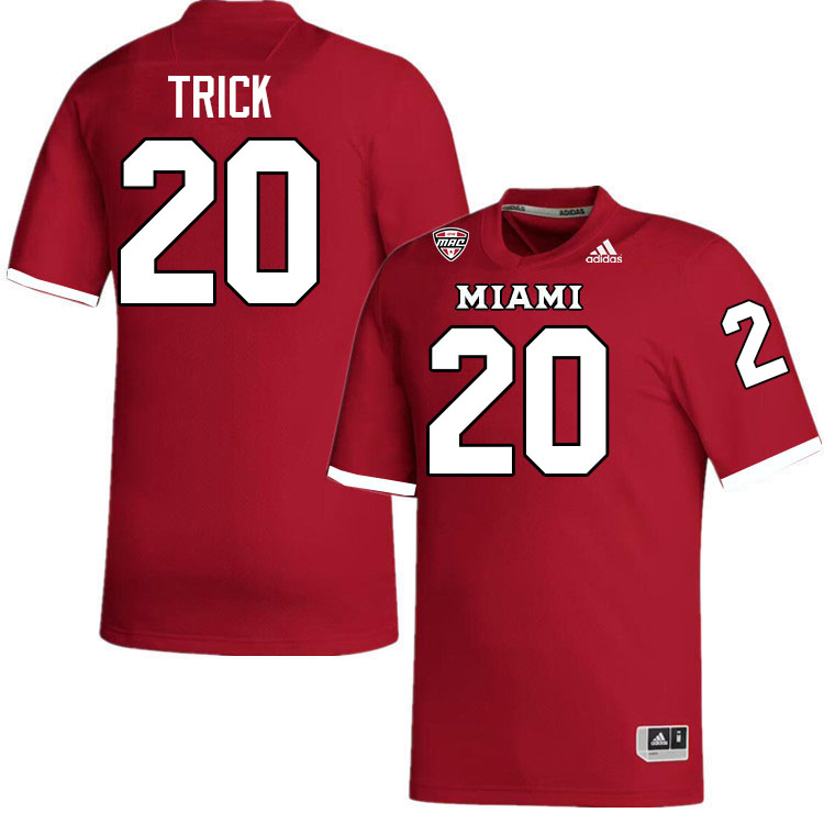 Miami University Redhawks #20 Adam Trick College Football Jerseys Stitched-Red